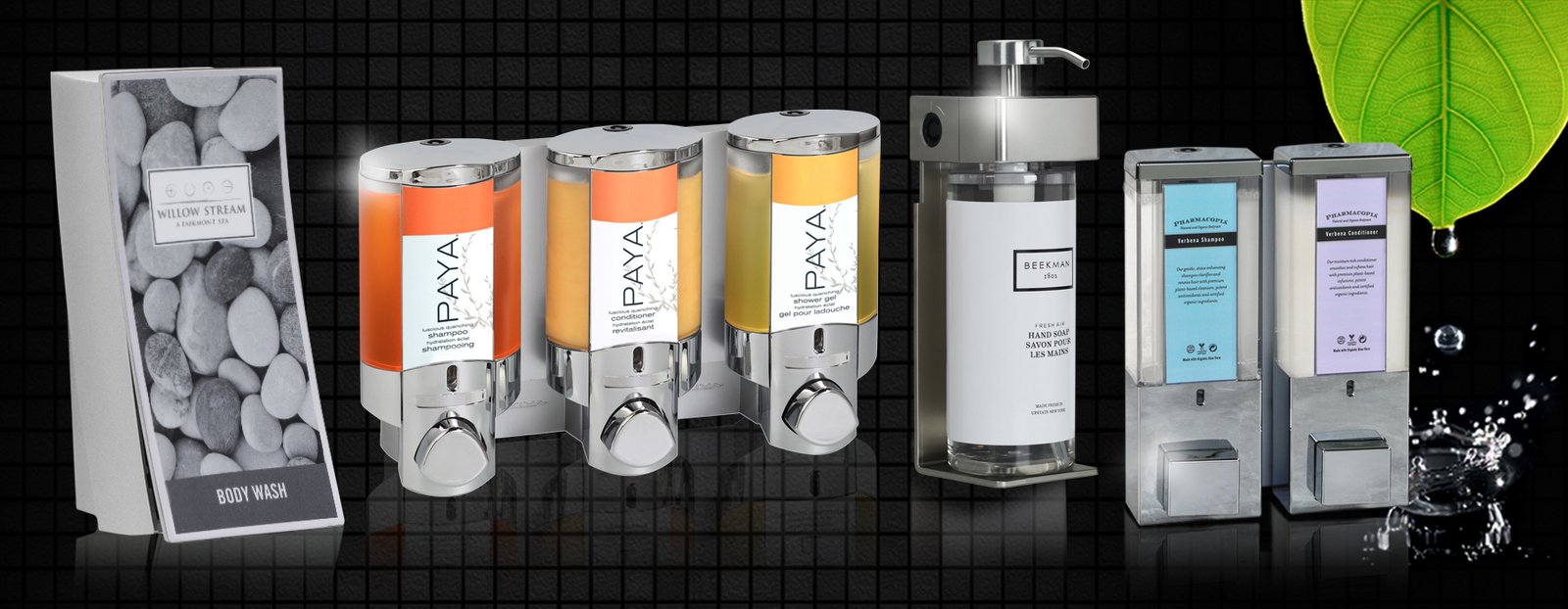 Hotel Bathroom Dispensers / Guest Bathroom Dispensers / Sustainable Amenity Dispensers